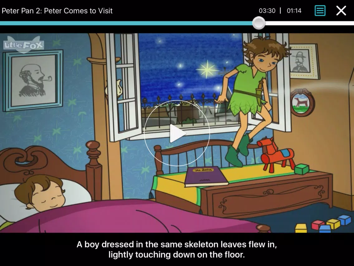 Capturas de tela do Peter Pan - Little Fox Storybook iPad 