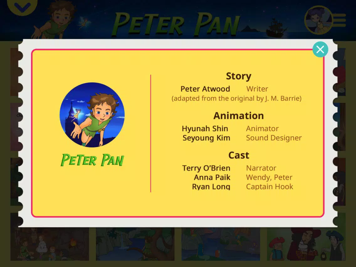 Capturas de tela do Peter Pan - Little Fox Storybook iPad 