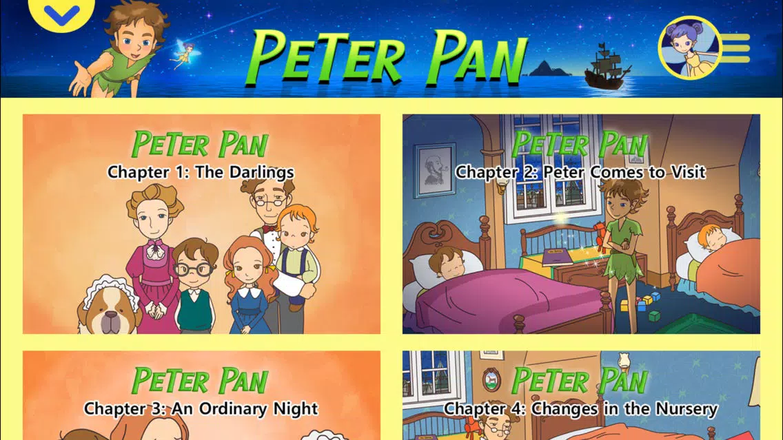 Capturas de tela do Peter Pan - Little Fox Storybook
