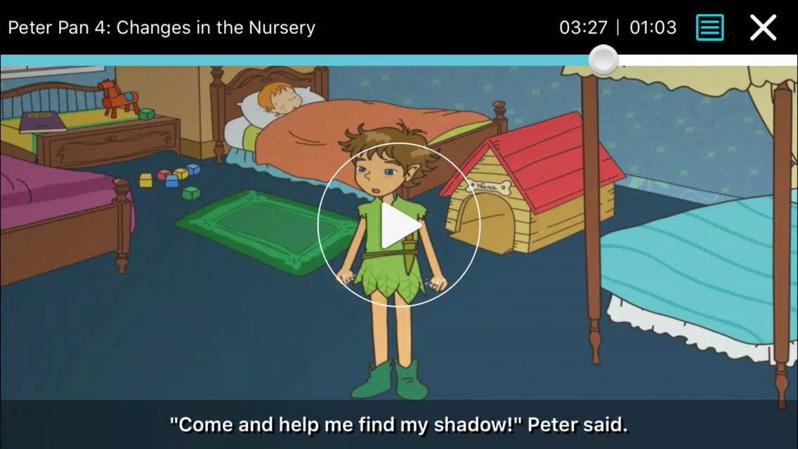 Capturas de tela do Peter Pan - Little Fox Storybook