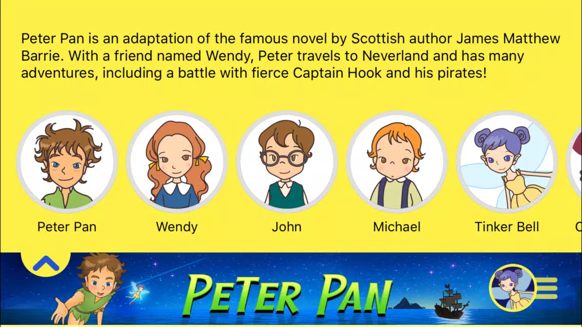Capturas de tela do Peter Pan - Little Fox Storybook