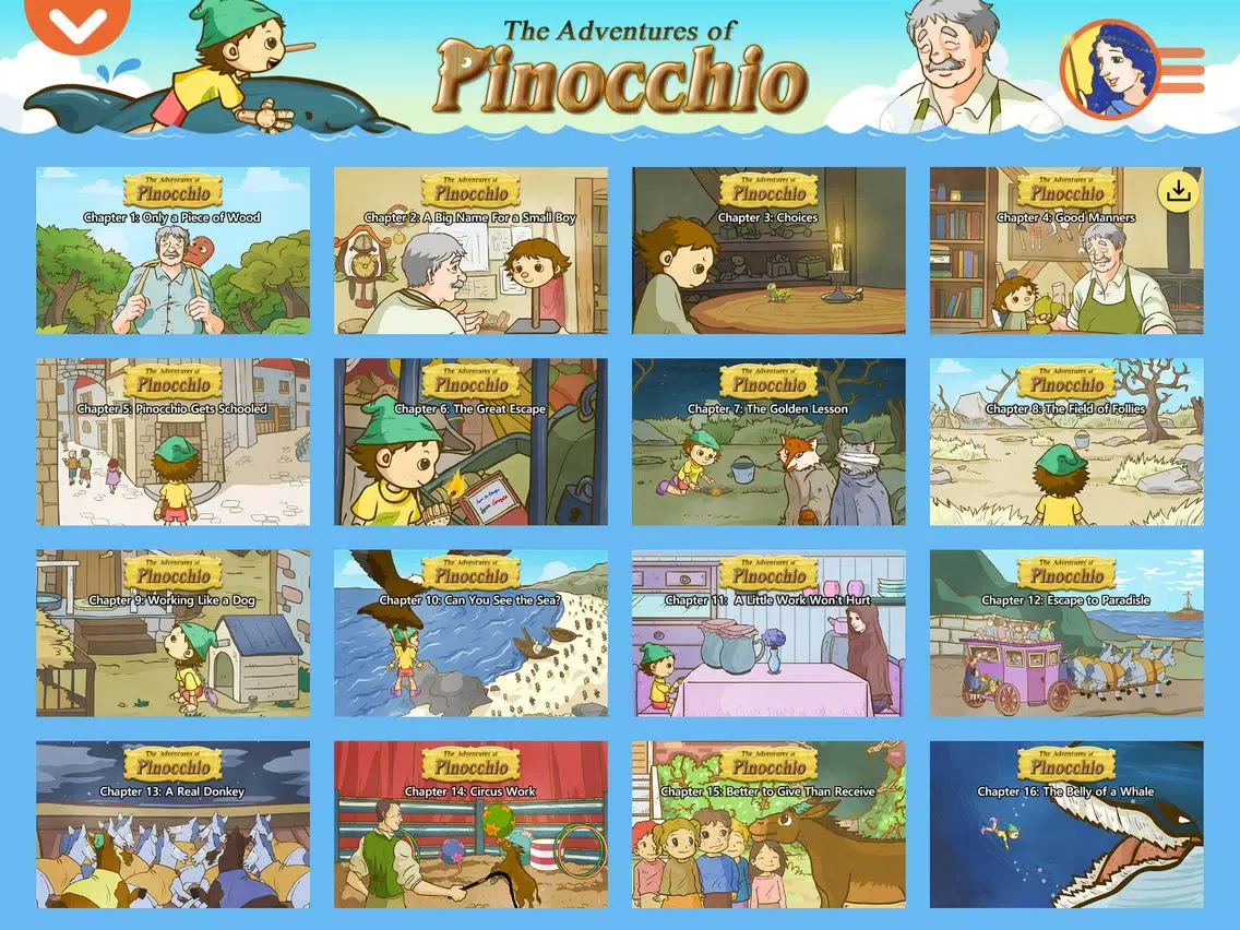 Capturas de tela do Pinocchio - Little Fox Storybook iPad 