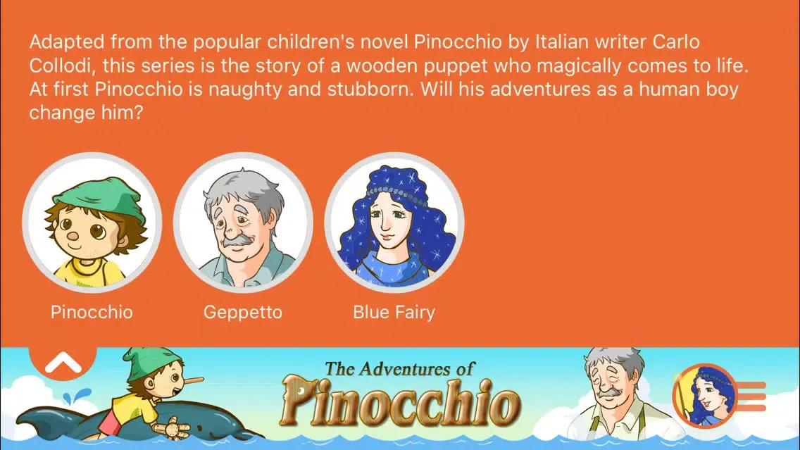 Capturas de tela do Pinocchio - Little Fox Storybook