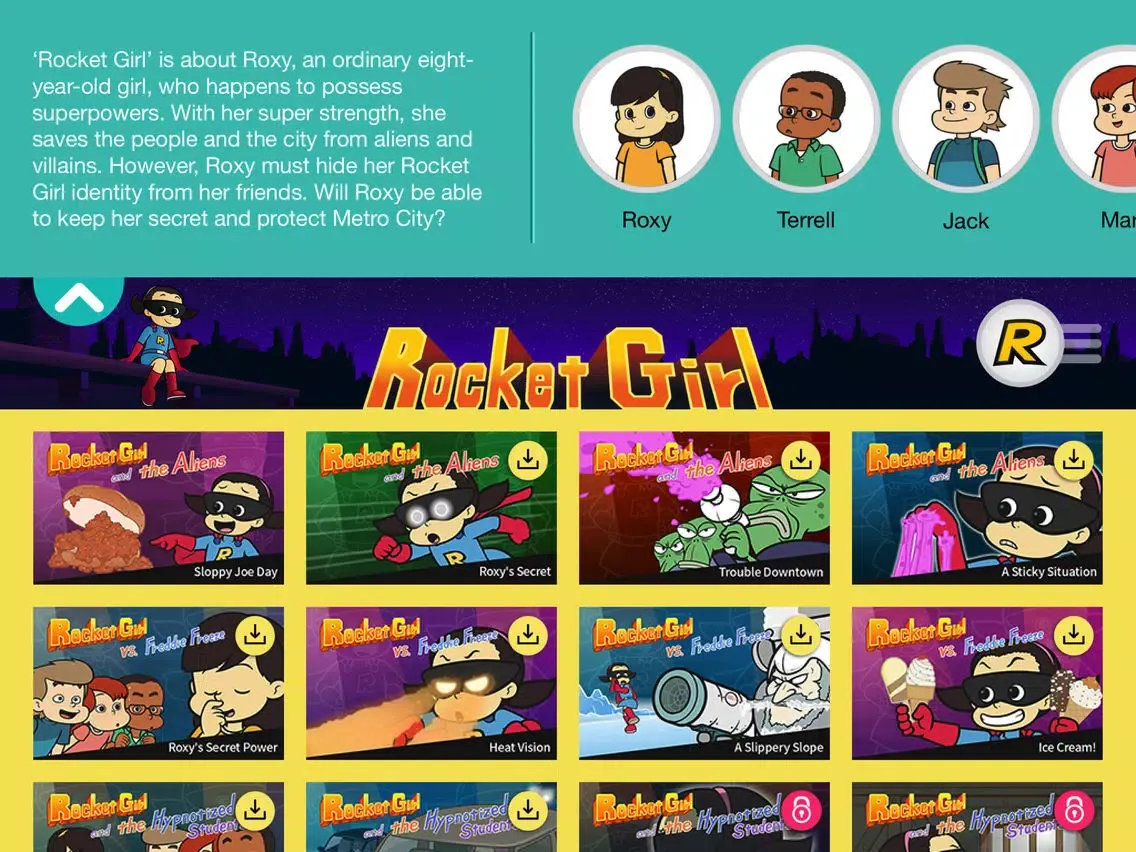 Capturas de tela do Rocket Girl - Little Fox Storybook iPad 