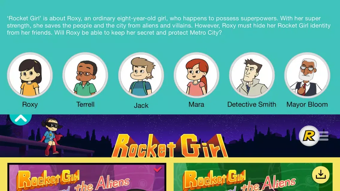 Capturas de tela do Rocket Girl - Little Fox Storybook