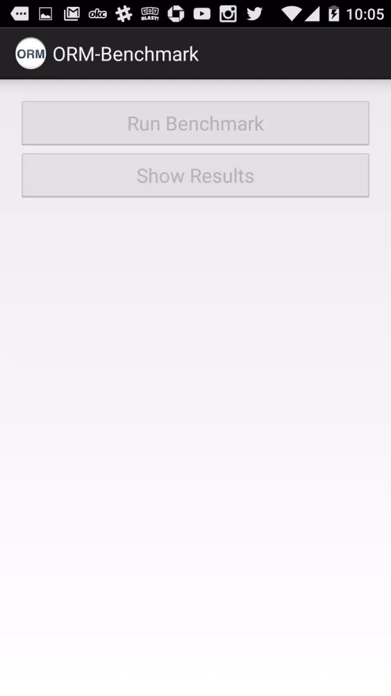 Screenshot di Database Benchmarks!