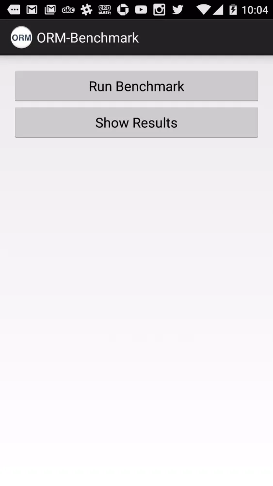 Screenshot di Database Benchmarks!