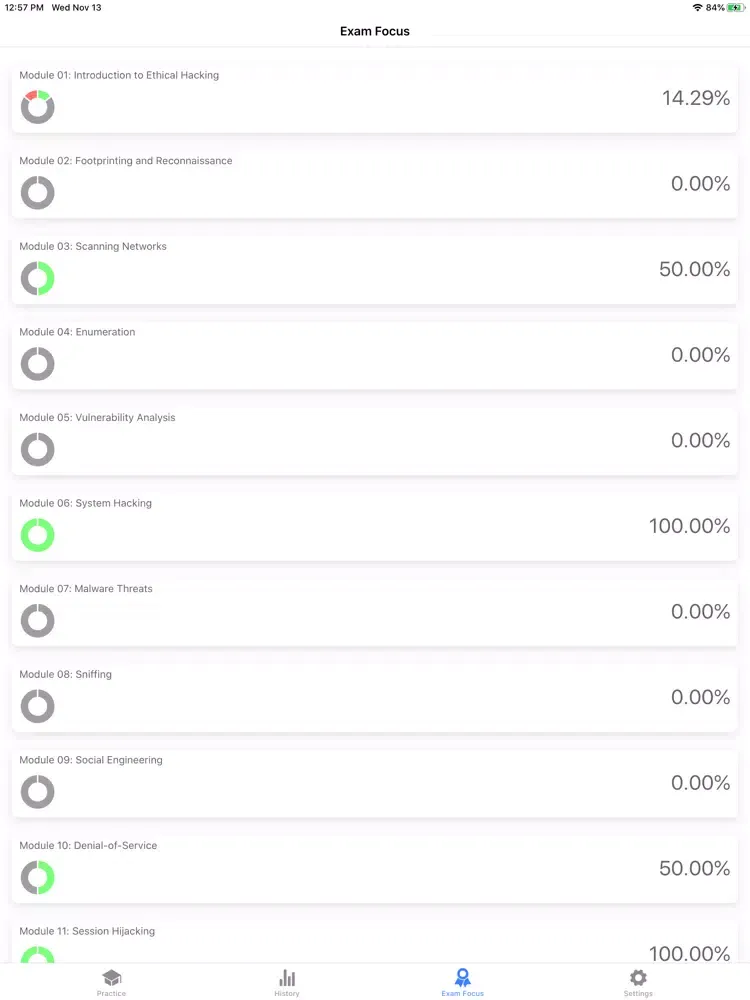 CEH Exam Prep iPad  스크린샷