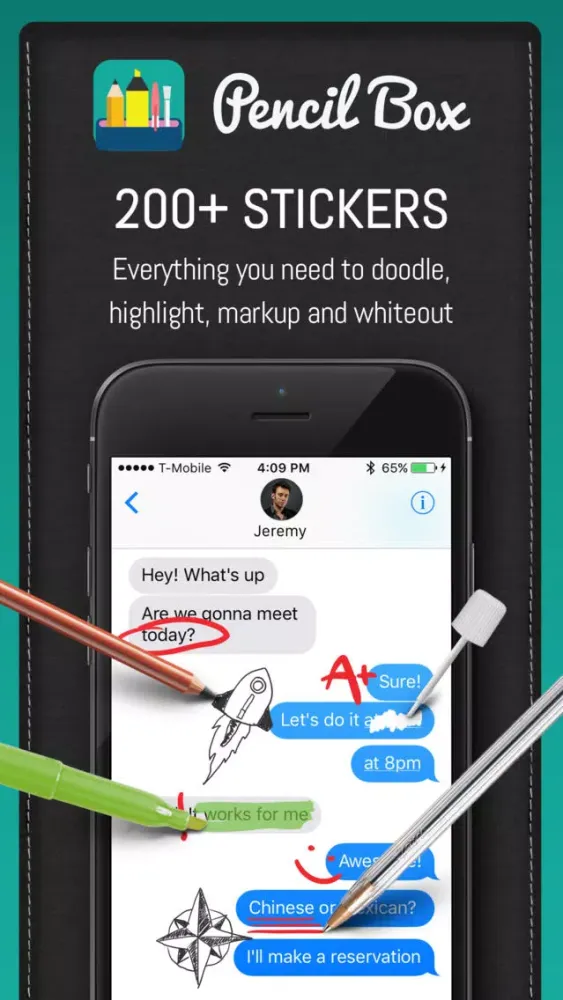 ภาพหน้าจอของ PencilBox: schoolhouse stickers & doodles