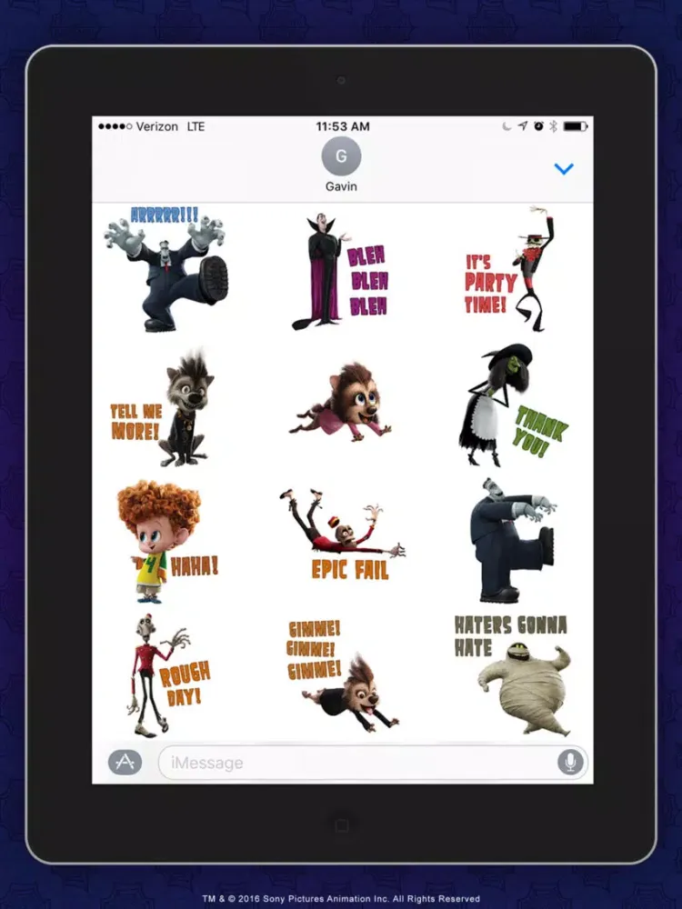 Tangkapan layar Hotel Transylvania ™ Stickers iPad 