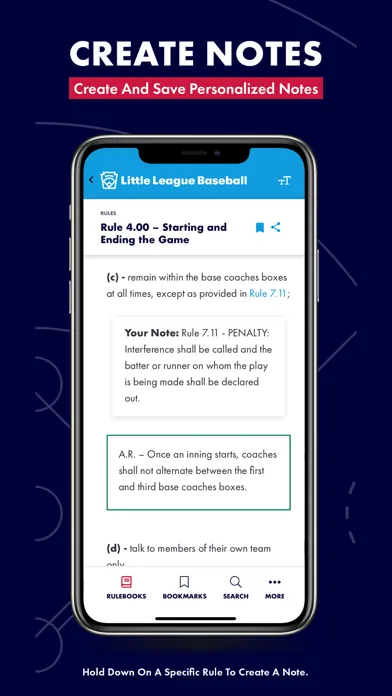 Скриншоты Little League Rulebook