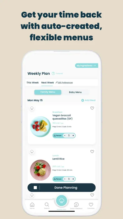 Capturas de pantalla de Little Lunches - Meal Planning