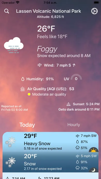 Tangkapan layar Munky Weather: Global Forecast