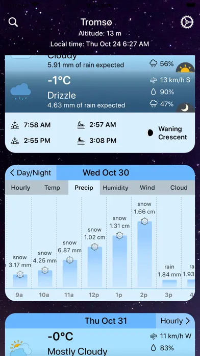 Tangkapan layar Munky Weather: Global Forecast