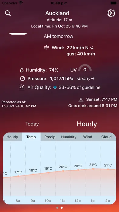 Tangkapan layar Munky Weather: Global Forecast