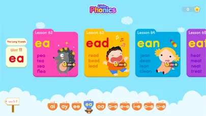 Capturas de tela do phonics L4 grade level reading