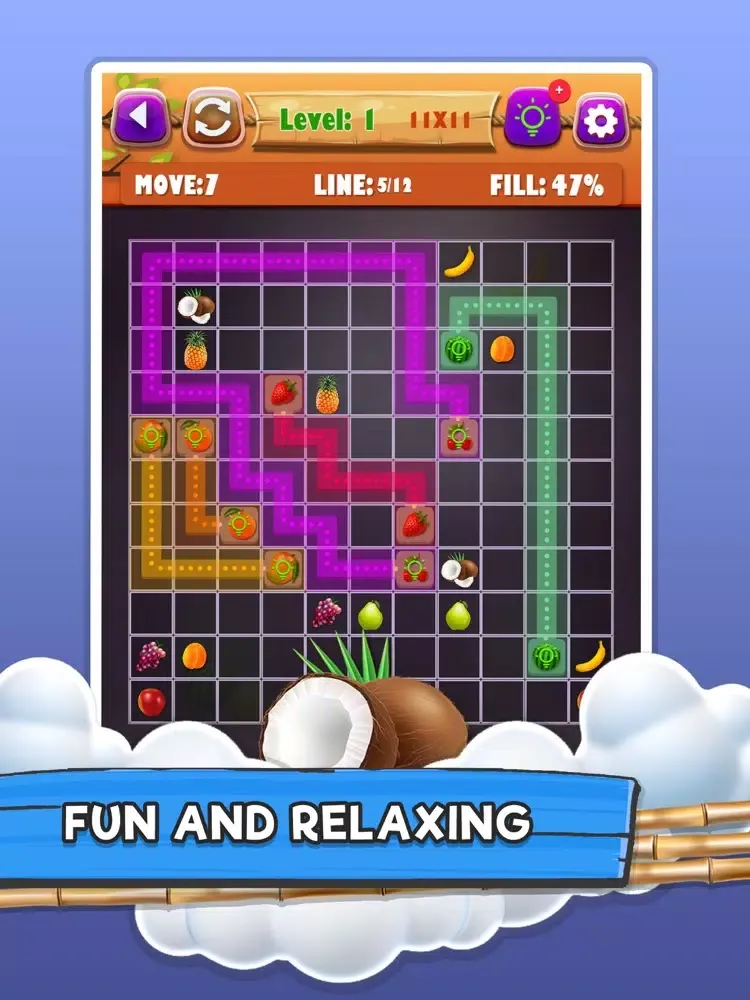 Capturas de pantalla de Fruit Puzzle Ninja: Line Link iPad 