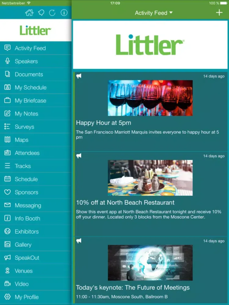 Tangkapan skrin LITTLER MEETINGS AND EVENTS iPad 