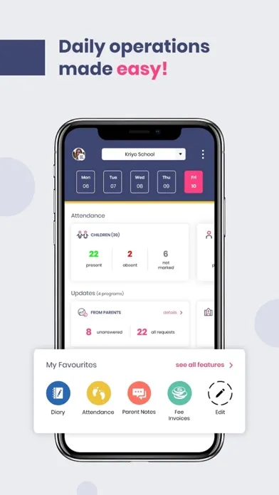 Capturas de pantalla de Kriyo School & Childcare App