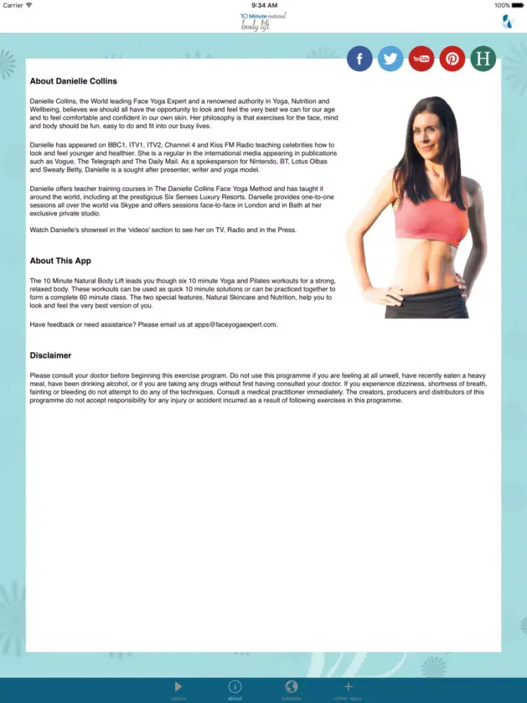 Body Yoga: 10 Minute Natural Body Lift iPad  Screenshots
