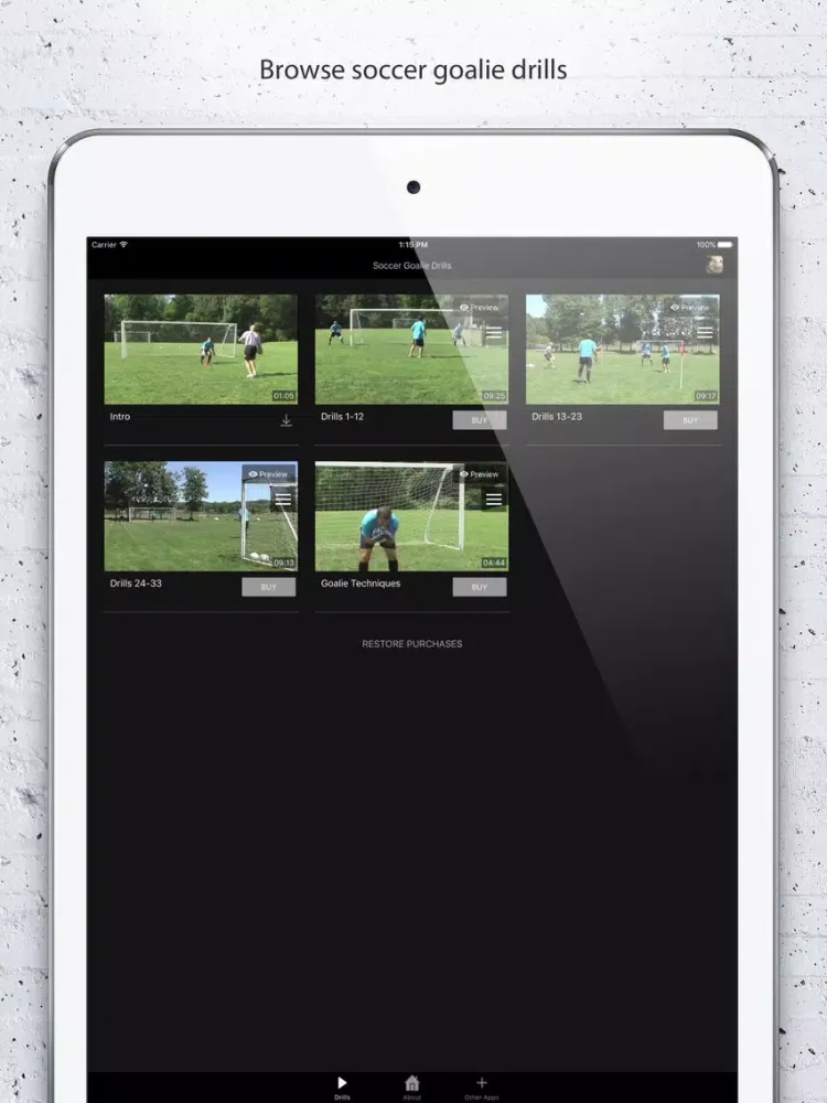 Soccer Goalie Drills iPad 应用截图