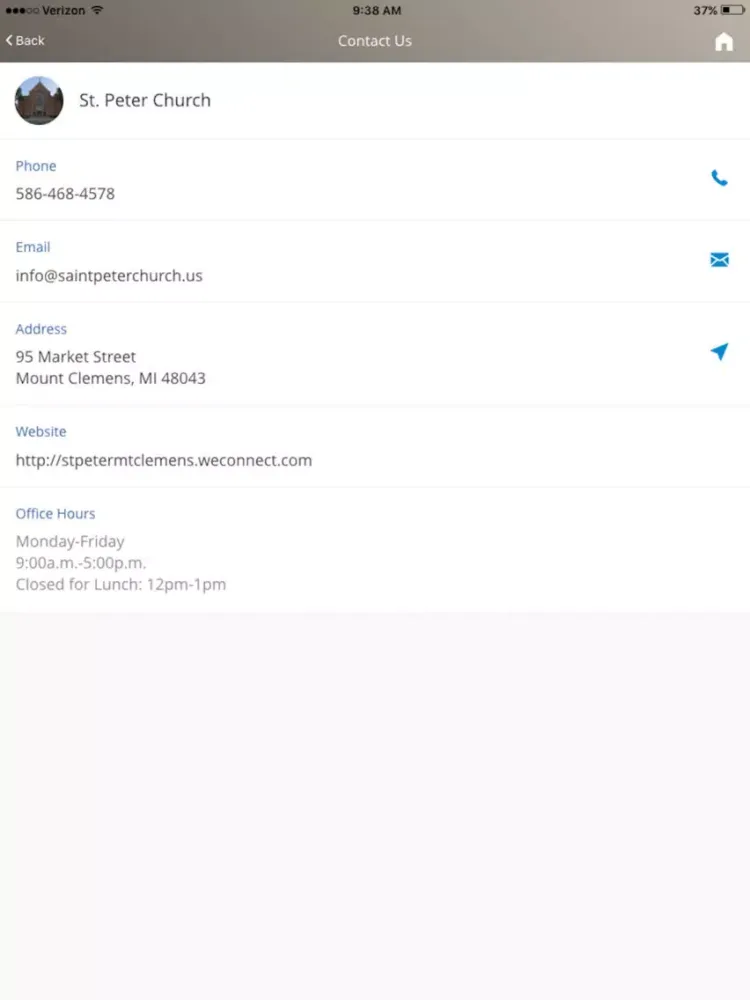 St Peter Mount Clemens Catholic Church iPad 應用截圖