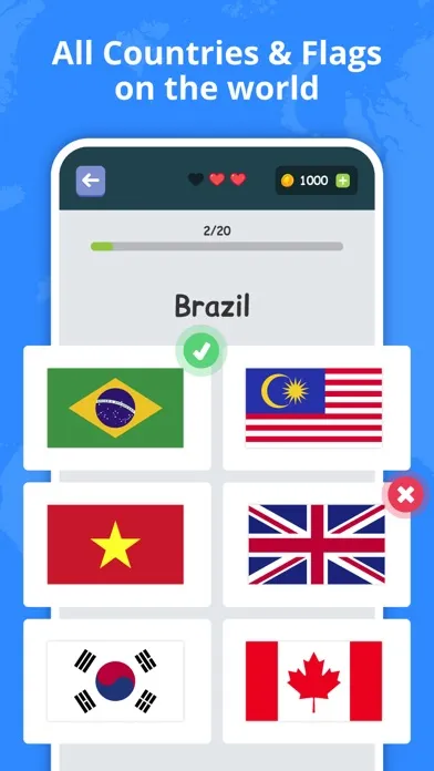 Zrzuty ekranu Flags of countries: Quiz Game