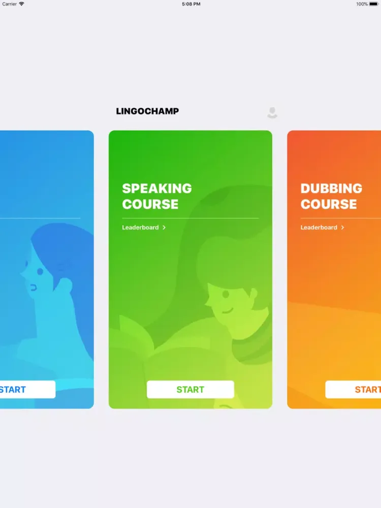 ภาพหน้าจอของ LingoChamp Enterprise iPad 