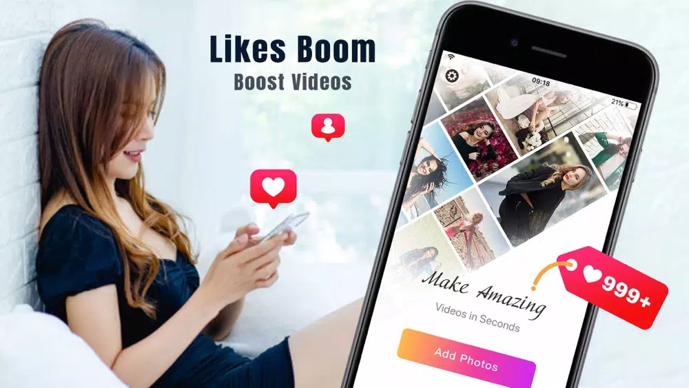 Likes Boom for Instagram Video Ekran Görüntüleri