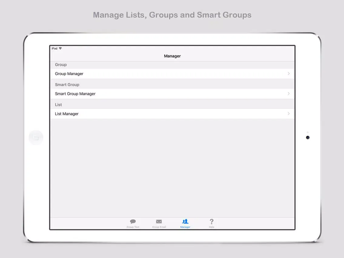 Group Text and Email: List, Group and Smart Group Manager iPad  Screenshots