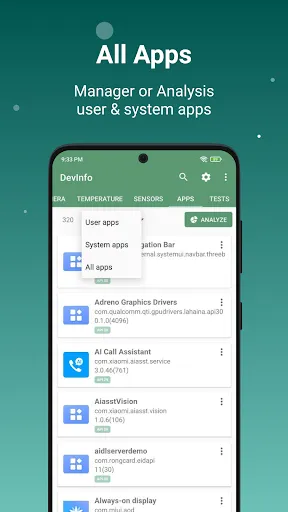 Device Info: View phone info Screenshots
