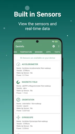 Device Info: View phone info Screenshots
