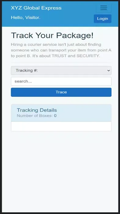 XYZ Tracking Screenshots
