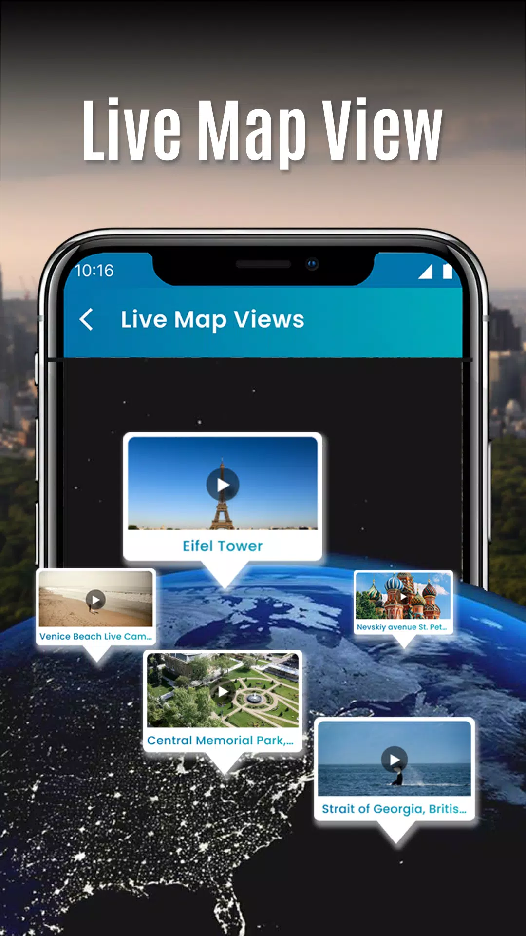 3D Earth Map & HD Live Camera Screenshots