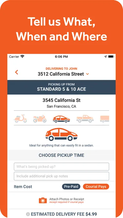 Ảnh chụp màn hình của Courial: Delivery & Errands
