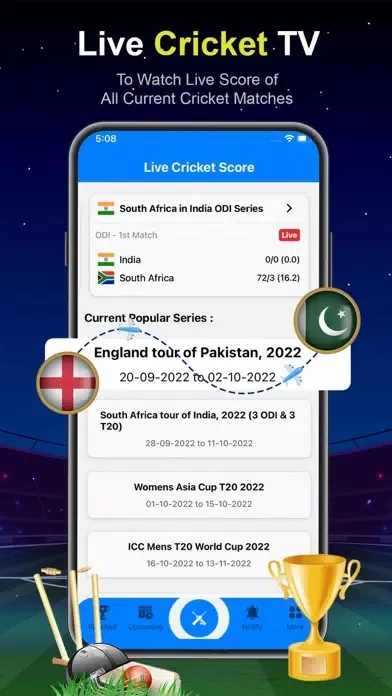 Tangkapan layar Live Cricket TV: Cricket Score
