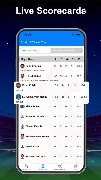 Tangkapan layar Live Cricket TV: Cricket Score