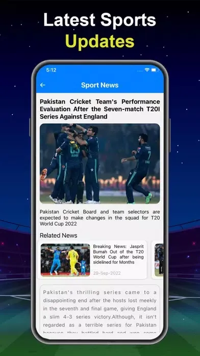Tangkapan layar Live Cricket TV: Cricket Score