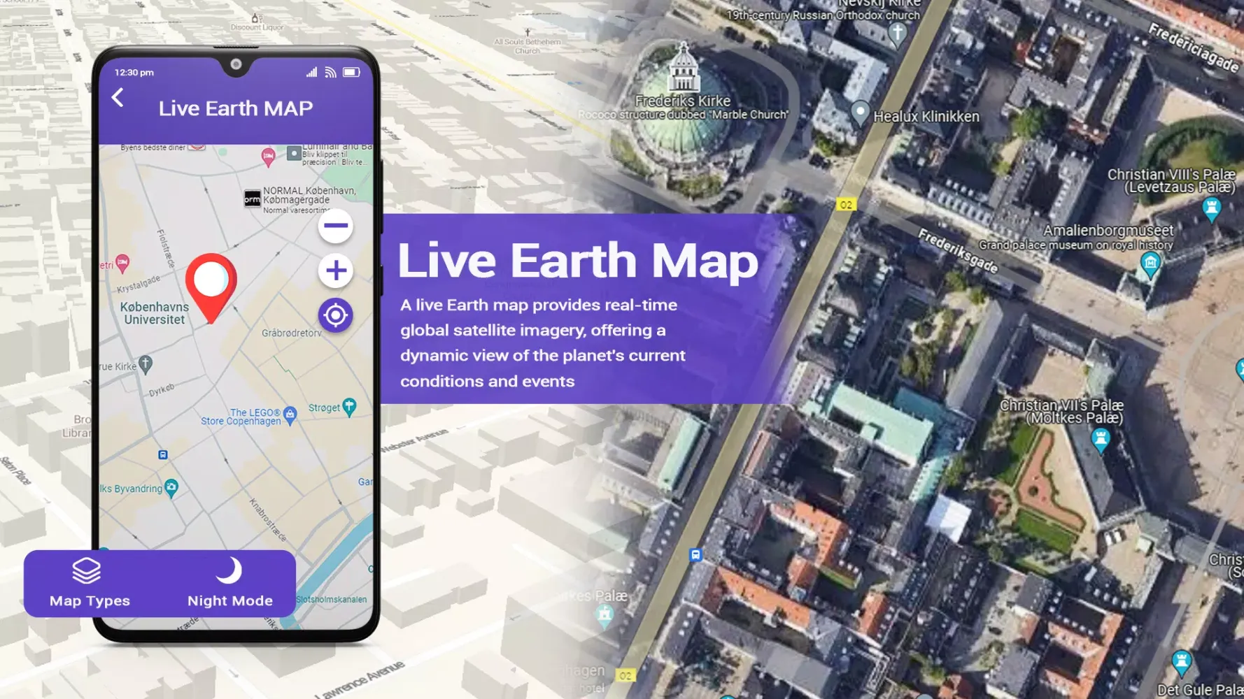 Screenshot di Earth Map: Live Satellite View