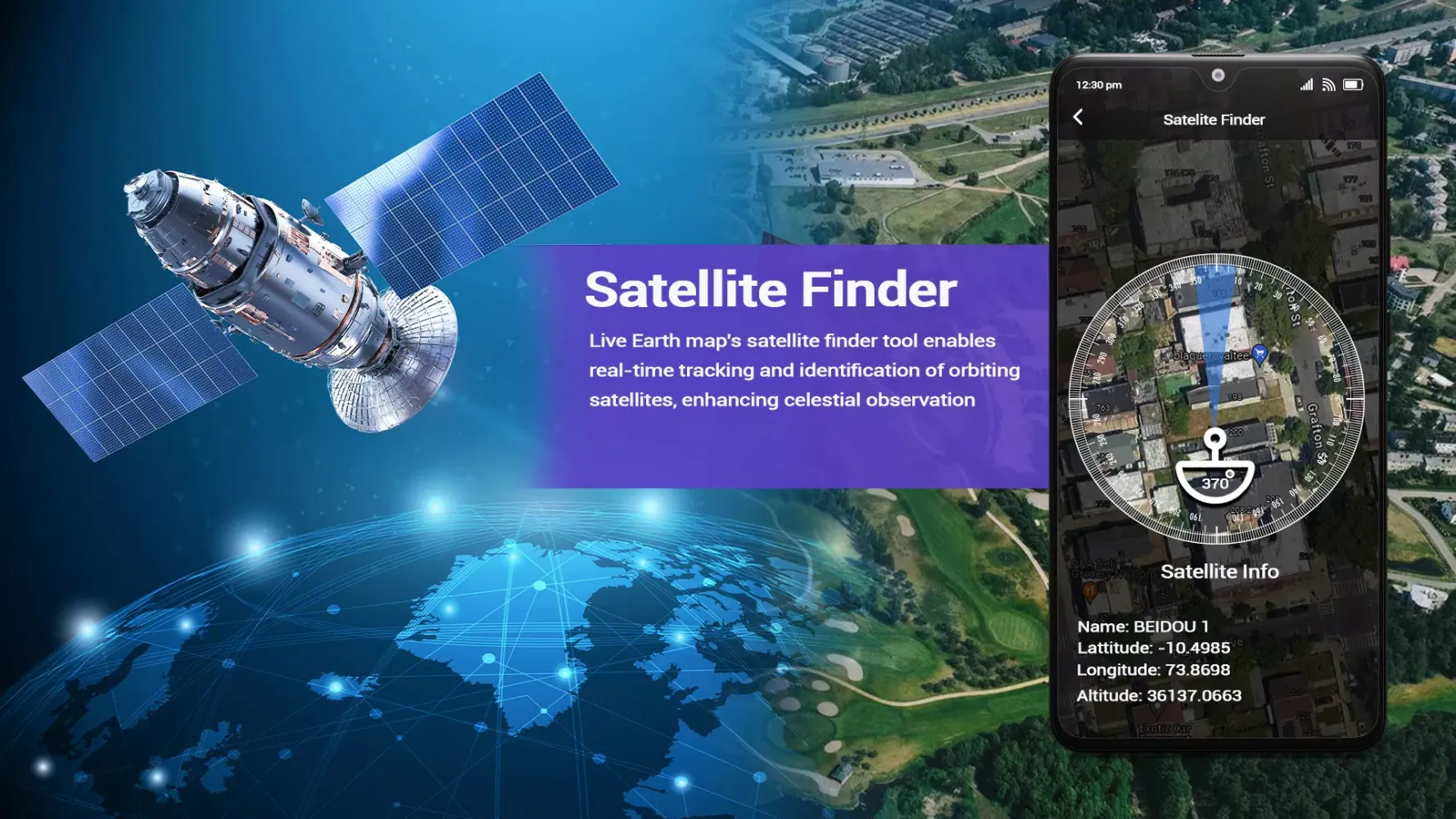 Screenshot di Earth Map: Live Satellite View