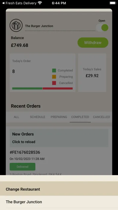 Captures d'écran de Fresh Eats Merchant