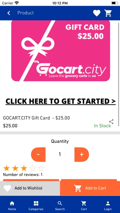 Captures d'écran de GOCART.CITY
