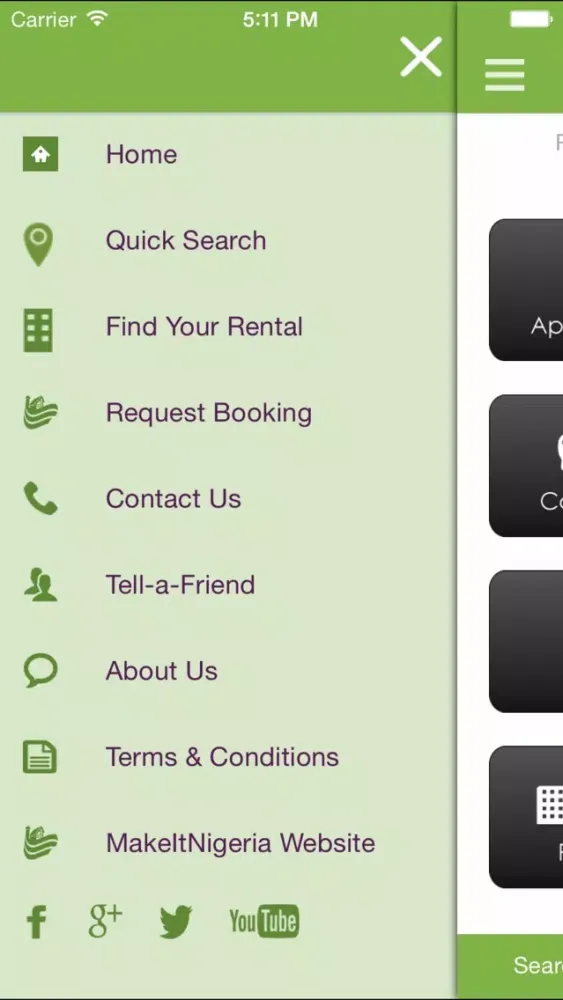 Capturas de tela do MakeItNigeria Apartment, Car & Hotel Rentals