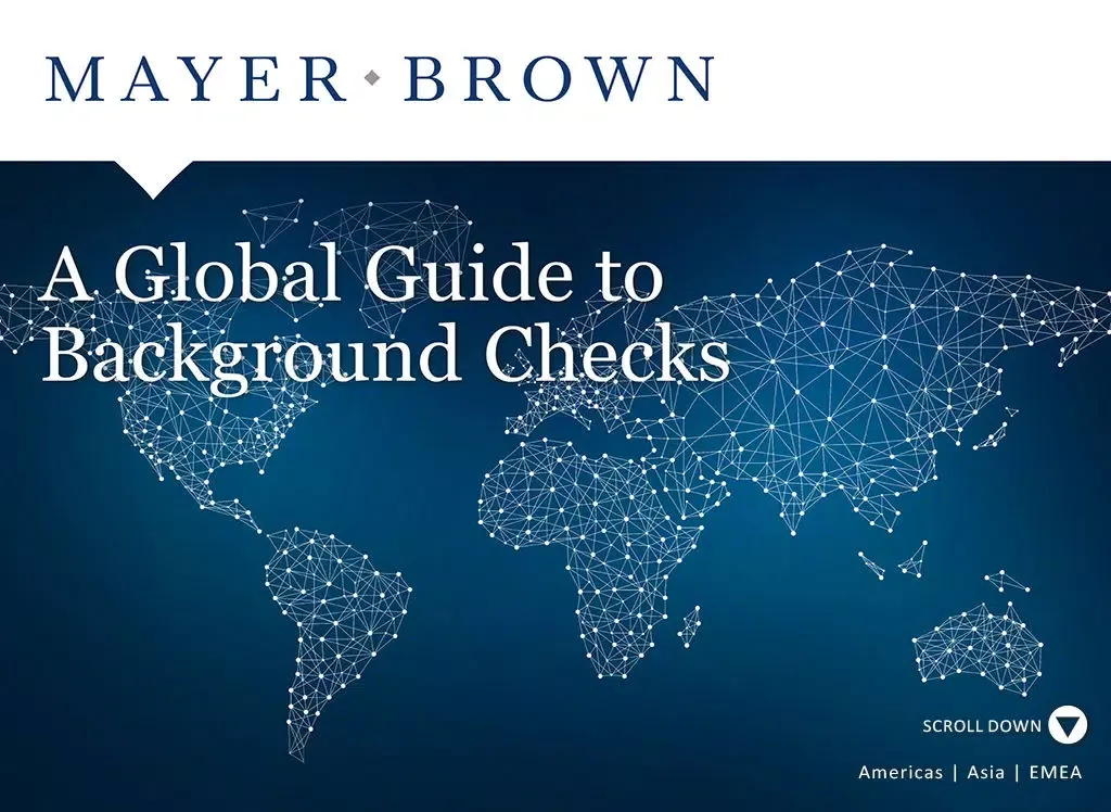 Capturas de tela do Mayer Brown - A Global Guide to Background Checks iPad 