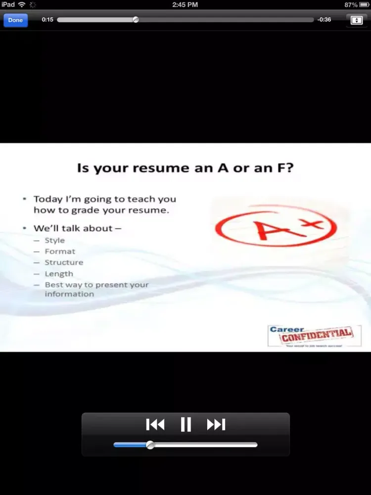Capturas de pantalla de Resume Review Pro iPad 