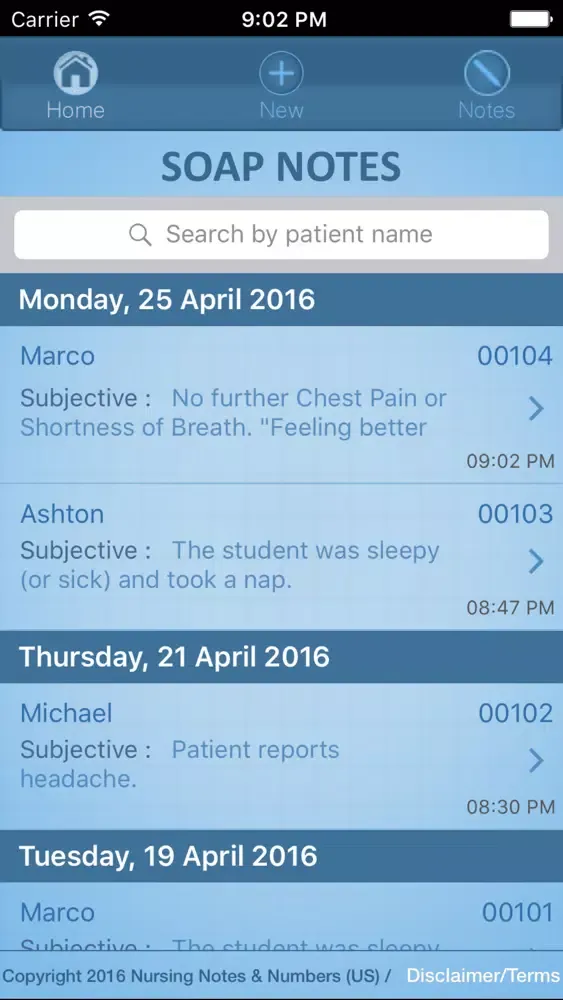 SOAP Notes N3 Screenshots