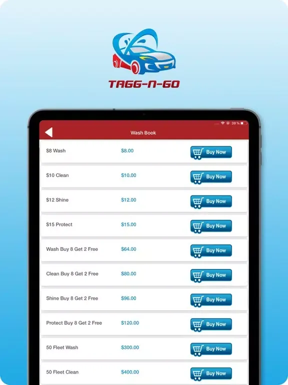 Captures d'écran de Tagg N Go Express Car Wash iPad 