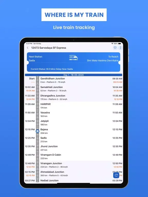Where is my Train iPad  Ekran Görüntüleri