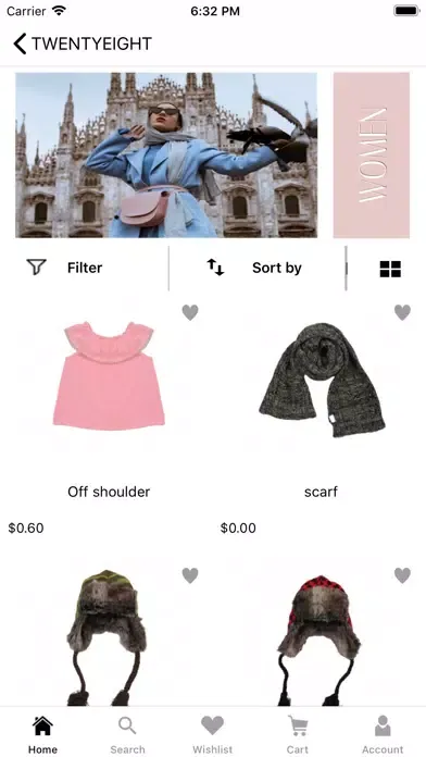 Captures d'écran de Twenty Eight Store