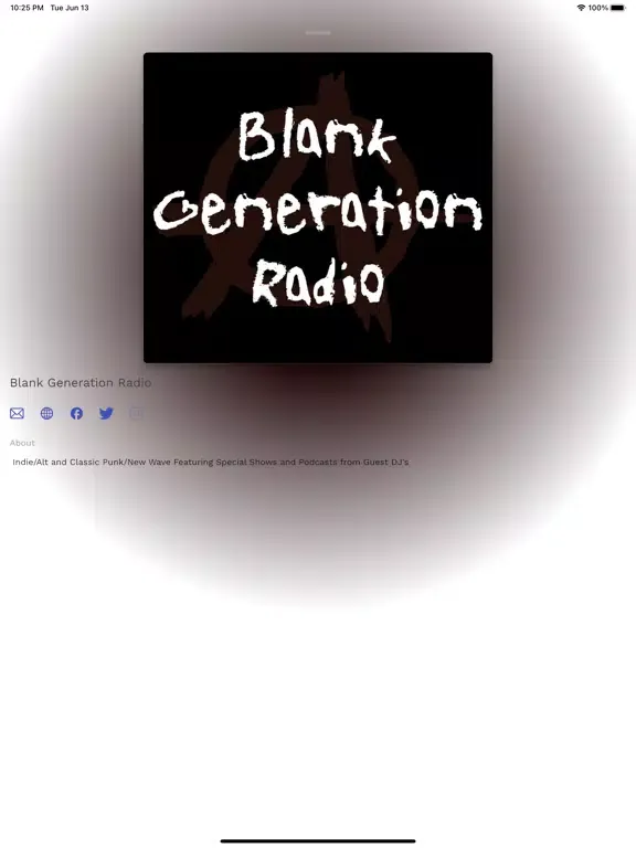 Captures d'écran de Blank Generation Radio iPad 